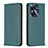 Leather Case Stands Flip Cover Holder B03F for Realme Narzo N55 Green