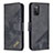 Leather Case Stands Flip Cover Holder B03F for Samsung Galaxy A02s Black
