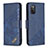 Leather Case Stands Flip Cover Holder B03F for Samsung Galaxy A02s Blue