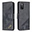 Leather Case Stands Flip Cover Holder B03F for Samsung Galaxy A03s Black