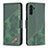 Leather Case Stands Flip Cover Holder B03F for Samsung Galaxy A04s Green