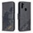 Leather Case Stands Flip Cover Holder B03F for Samsung Galaxy A11 Black