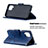 Leather Case Stands Flip Cover Holder B03F for Samsung Galaxy A12