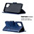 Leather Case Stands Flip Cover Holder B03F for Samsung Galaxy A12 5G