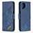 Leather Case Stands Flip Cover Holder B03F for Samsung Galaxy A12 5G Blue