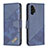 Leather Case Stands Flip Cover Holder B03F for Samsung Galaxy A13 4G Blue