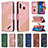 Leather Case Stands Flip Cover Holder B03F for Samsung Galaxy A20