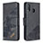 Leather Case Stands Flip Cover Holder B03F for Samsung Galaxy A20 Black