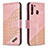 Leather Case Stands Flip Cover Holder B03F for Samsung Galaxy A21 Rose Gold