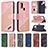 Leather Case Stands Flip Cover Holder B03F for Samsung Galaxy A21s