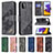 Leather Case Stands Flip Cover Holder B03F for Samsung Galaxy A22 5G