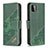 Leather Case Stands Flip Cover Holder B03F for Samsung Galaxy A22 5G Green