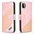 Leather Case Stands Flip Cover Holder B03F for Samsung Galaxy A22s 5G Rose Gold