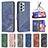 Leather Case Stands Flip Cover Holder B03F for Samsung Galaxy A23 4G