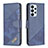 Leather Case Stands Flip Cover Holder B03F for Samsung Galaxy A23 4G Blue