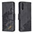 Leather Case Stands Flip Cover Holder B03F for Samsung Galaxy A30S Black