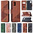 Leather Case Stands Flip Cover Holder B03F for Samsung Galaxy A31