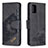 Leather Case Stands Flip Cover Holder B03F for Samsung Galaxy A31 Black