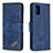 Leather Case Stands Flip Cover Holder B03F for Samsung Galaxy A31 Blue