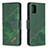 Leather Case Stands Flip Cover Holder B03F for Samsung Galaxy A31 Green