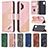 Leather Case Stands Flip Cover Holder B03F for Samsung Galaxy A32 4G