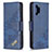 Leather Case Stands Flip Cover Holder B03F for Samsung Galaxy A32 4G Blue