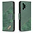 Leather Case Stands Flip Cover Holder B03F for Samsung Galaxy A32 4G Green