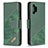 Leather Case Stands Flip Cover Holder B03F for Samsung Galaxy A32 5G Green