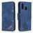 Leather Case Stands Flip Cover Holder B03F for Samsung Galaxy A40 Blue