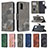 Leather Case Stands Flip Cover Holder B03F for Samsung Galaxy A41