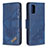 Leather Case Stands Flip Cover Holder B03F for Samsung Galaxy A41 Blue