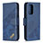 Leather Case Stands Flip Cover Holder B03F for Samsung Galaxy A52s 5G Blue