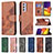 Leather Case Stands Flip Cover Holder B03F for Samsung Galaxy A54 5G