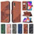 Leather Case Stands Flip Cover Holder B03F for Samsung Galaxy A70S