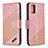 Leather Case Stands Flip Cover Holder B03F for Samsung Galaxy A71 5G Rose Gold