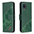 Leather Case Stands Flip Cover Holder B03F for Samsung Galaxy A81 Green