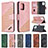 Leather Case Stands Flip Cover Holder B03F for Samsung Galaxy A91