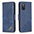 Leather Case Stands Flip Cover Holder B03F for Samsung Galaxy F02S SM-E025F Blue