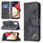 Leather Case Stands Flip Cover Holder B03F for Samsung Galaxy M02s