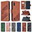 Leather Case Stands Flip Cover Holder B03F for Samsung Galaxy M10