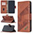 Leather Case Stands Flip Cover Holder B03F for Samsung Galaxy M10