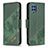 Leather Case Stands Flip Cover Holder B03F for Samsung Galaxy M32 4G Green