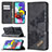 Leather Case Stands Flip Cover Holder B03F for Samsung Galaxy M40S