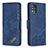 Leather Case Stands Flip Cover Holder B03F for Samsung Galaxy M40S Blue