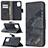 Leather Case Stands Flip Cover Holder B03F for Samsung Galaxy M80S