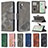 Leather Case Stands Flip Cover Holder B03F for Samsung Galaxy Note 10 5G