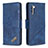 Leather Case Stands Flip Cover Holder B03F for Samsung Galaxy Note 10 5G Blue