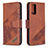 Leather Case Stands Flip Cover Holder B03F for Samsung Galaxy Note 20 5G