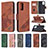 Leather Case Stands Flip Cover Holder B03F for Samsung Galaxy Note 20 5G