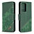 Leather Case Stands Flip Cover Holder B03F for Samsung Galaxy Note 20 Ultra 5G Green